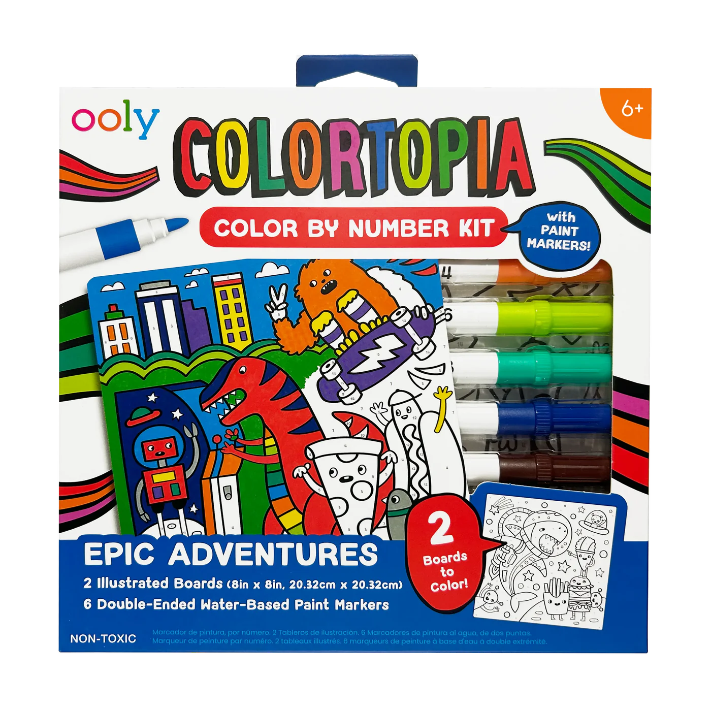 Colortopia Color By Number Paint Marker Kit - Epic Adventures | OOLY