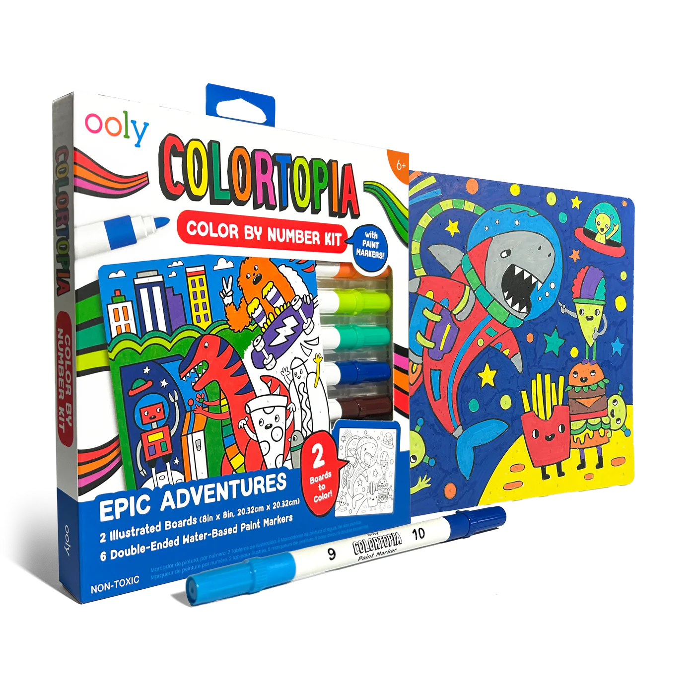 Colortopia Color By Number Paint Marker Kit - Epic Adventures | OOLY