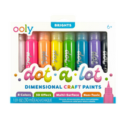 Dot-a-Lot 3D Dimensional Craft Paint - Brights - Set of 8 | OOLY