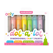 Dot-a-Lot 3D Dimensional Craft Paint - Pearlescent - Set of 8 | OOLY
