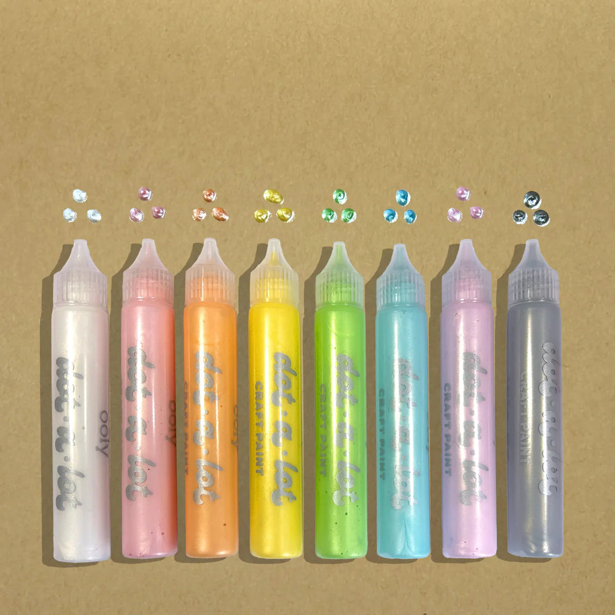 Dot-a-Lot 3D Dimensional Craft Paint - Pearlescent - Set of 8 | OOLY