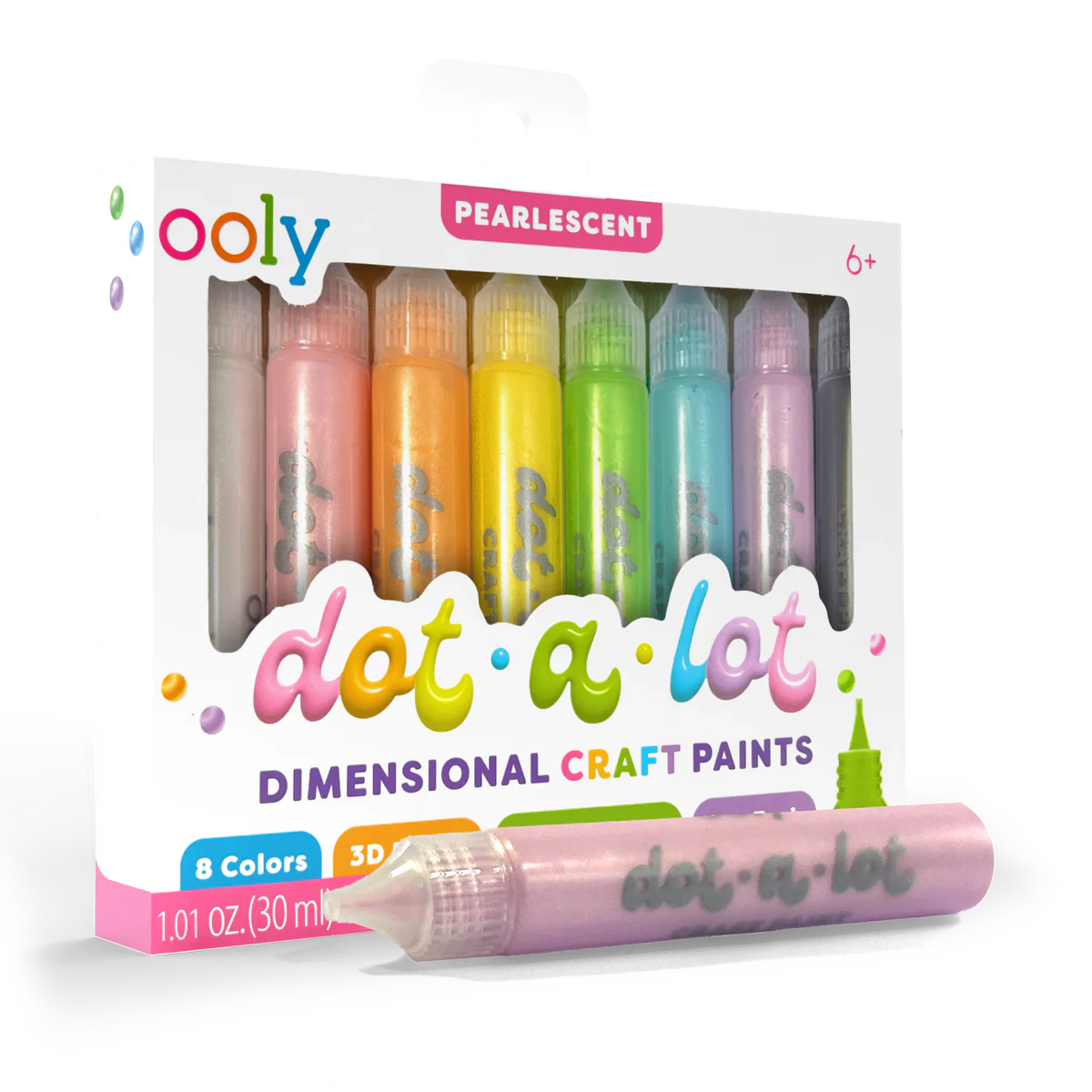 Dot-a-Lot 3D Dimensional Craft Paint - Pearlescent - Set of 8 | OOLY