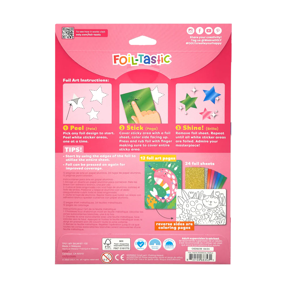 Foil-tastic Foil Art & Coloring Kit Set - Whimsical World | OOLY