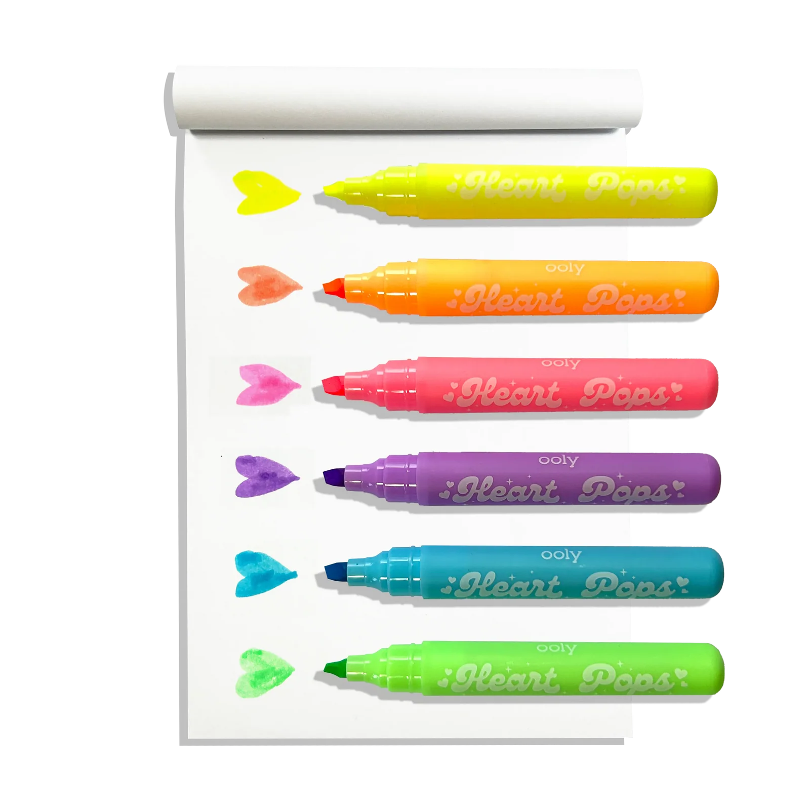 Heart Pops Neon Highlighters - Set of 6 | OOLY