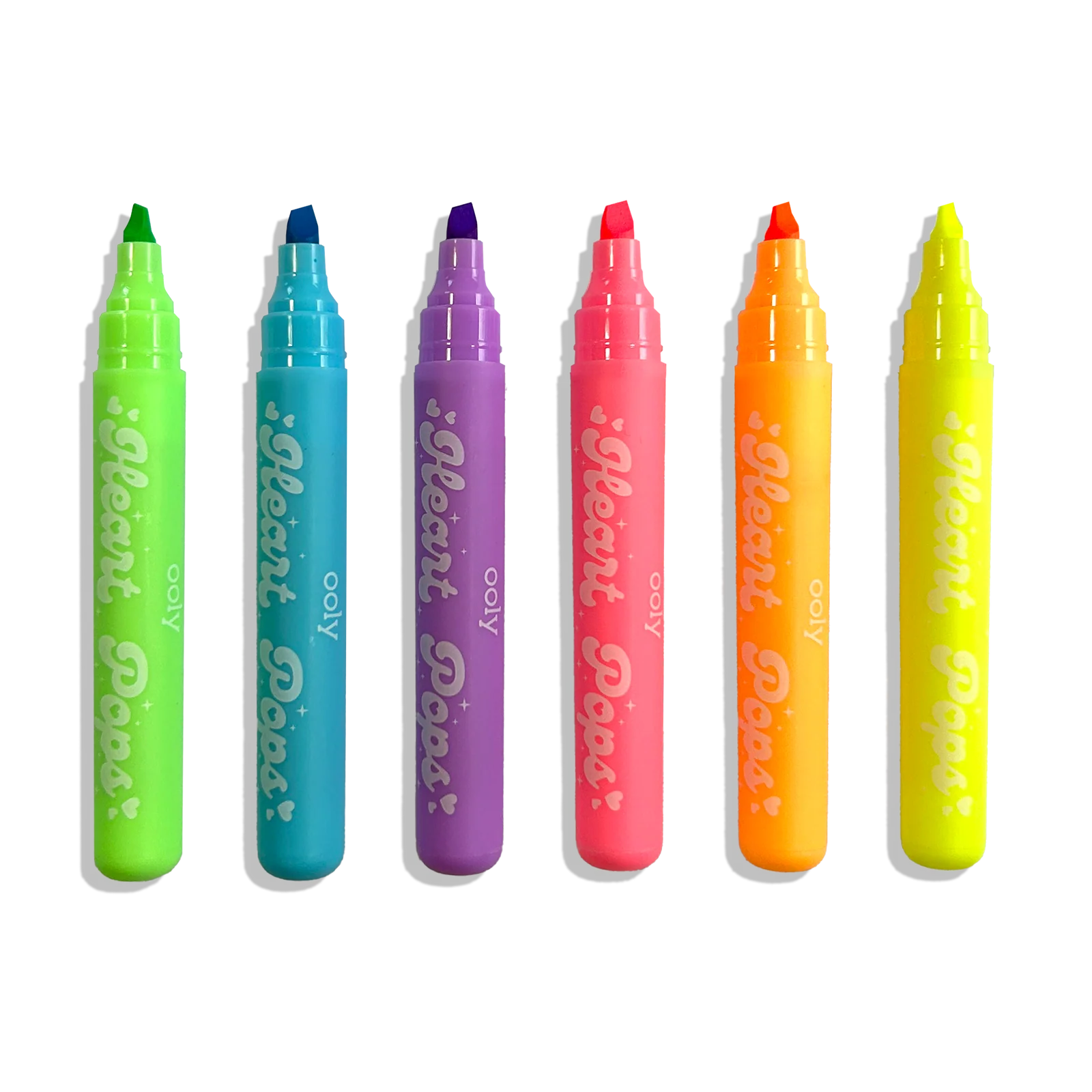 Heart Pops Neon Highlighters - Set of 6 | OOLY