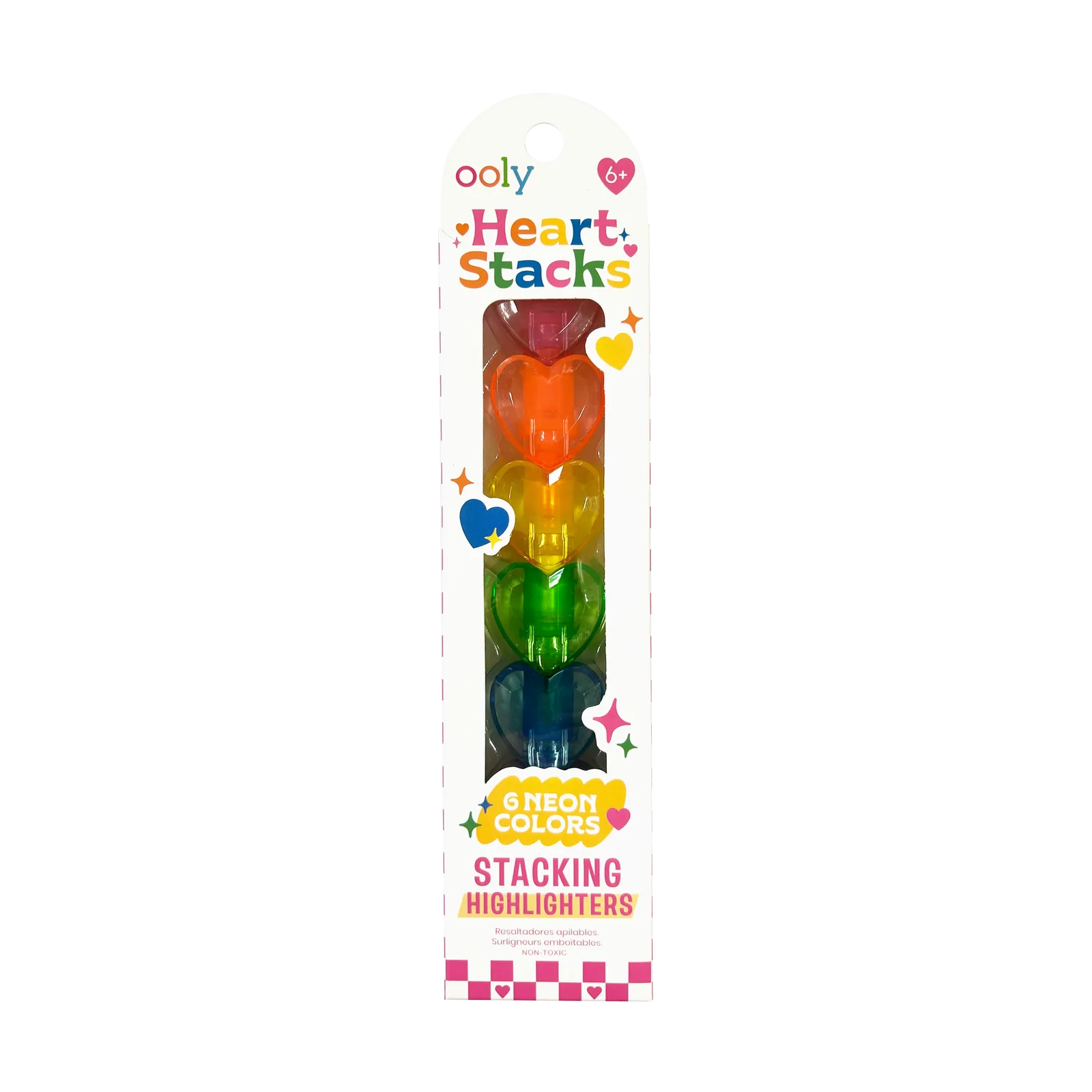 Heart Pops Neon Highlighters - Set of 6 | OOLY