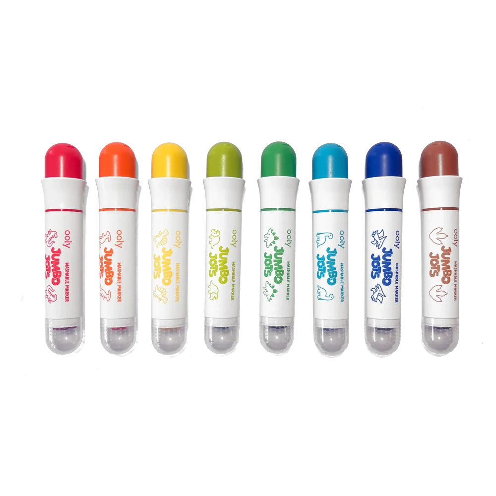 Jumbo Jots - 8 Dual Tip Dinosaur Markers | OOLY
