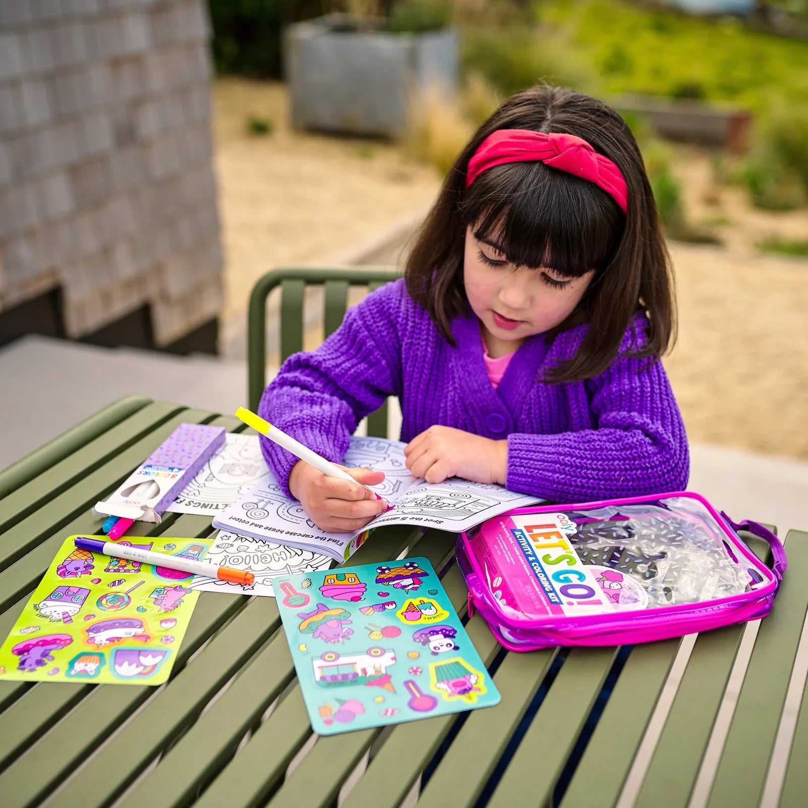 Let's Go! Activity & Coloring Kit - Unicorn Candy Town | OOLY