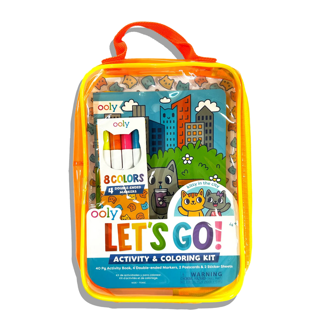 Let's Go! Activity & Coloring Kit - Kitty in the City | OOLY