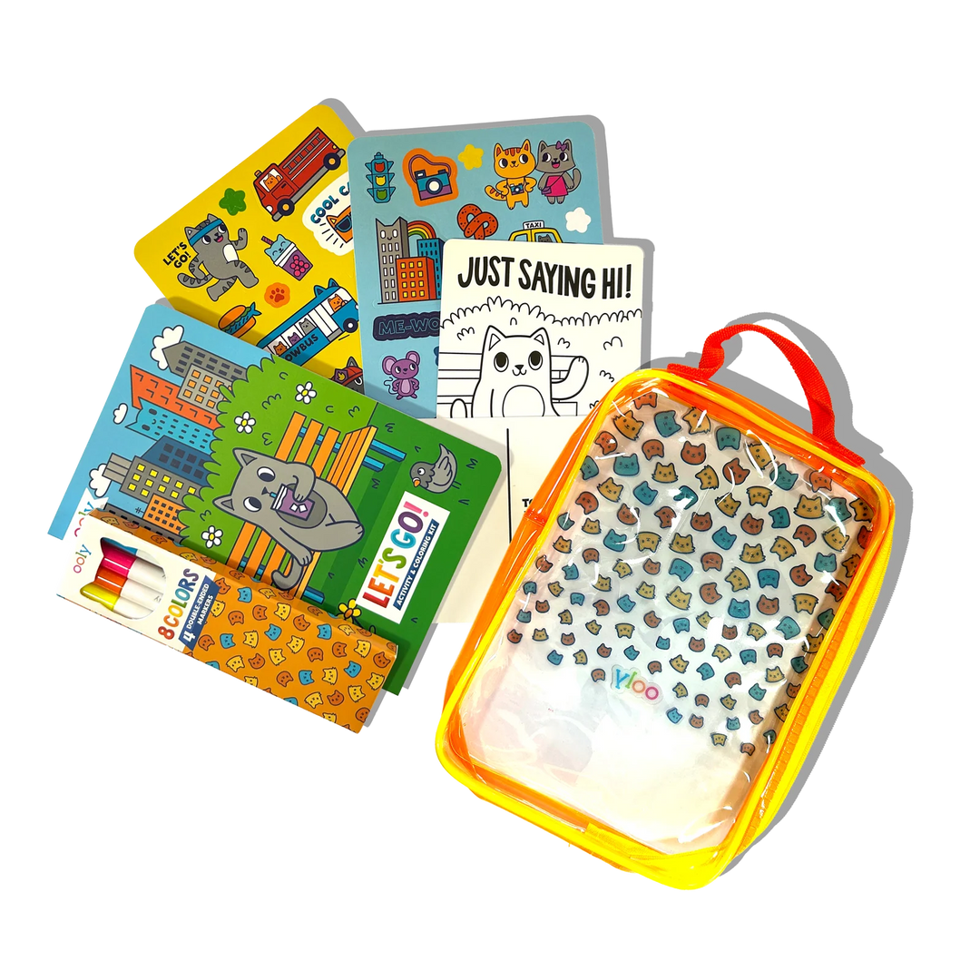 Let's Go! Activity & Coloring Kit - Kitty in the City | OOLY