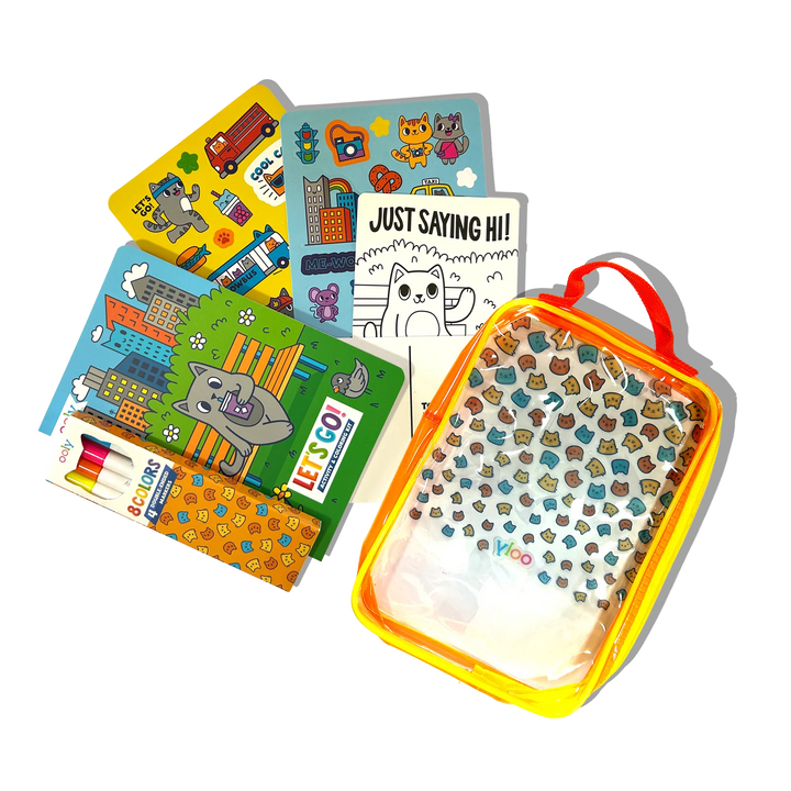 Let's Go! Activity & Coloring Kit - Kitty in the City | OOLY
