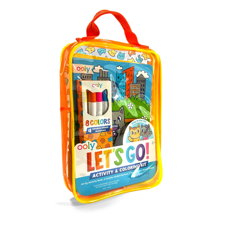 Let's Go! Activity & Coloring Kit - Kitty in the City | OOLY