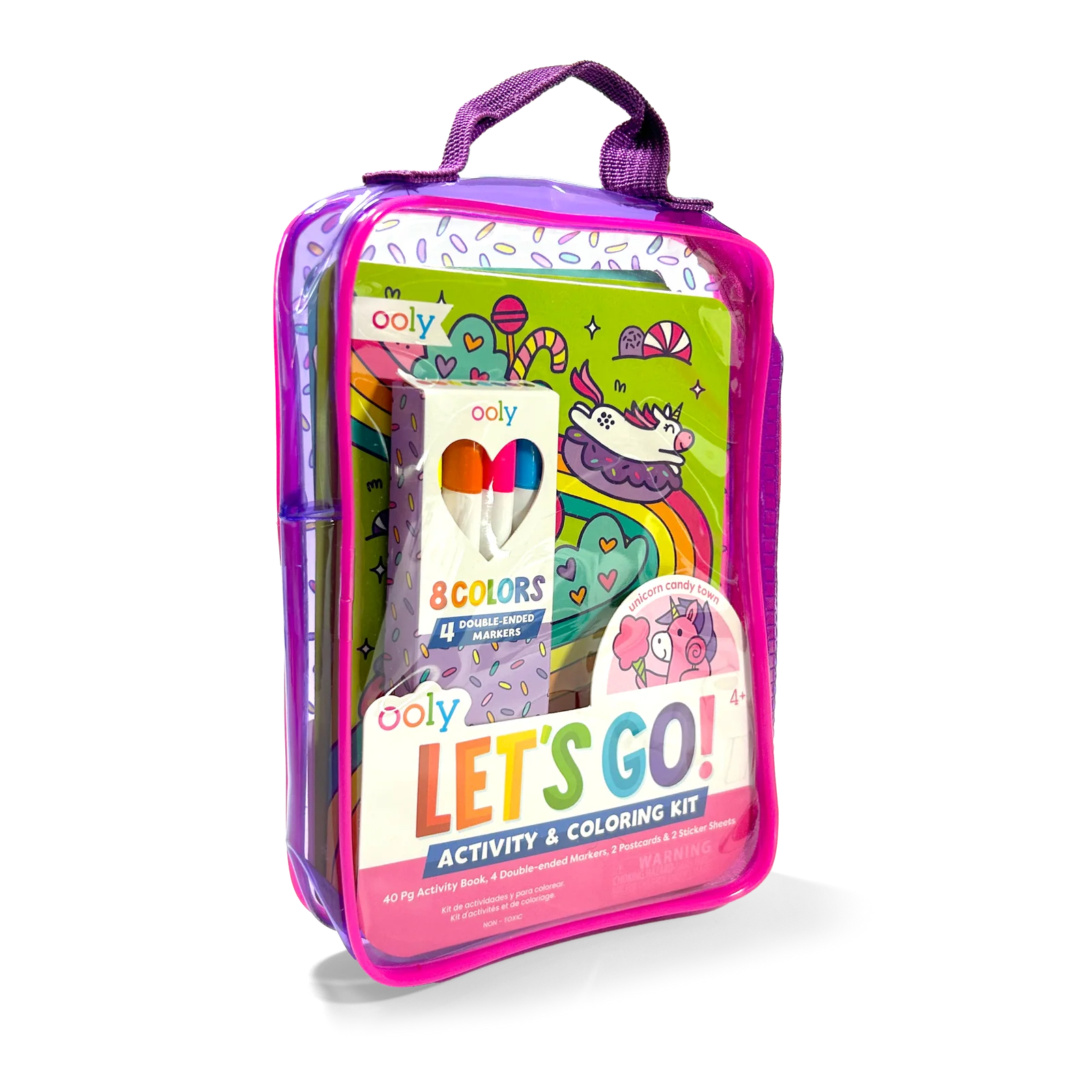 Let's Go! Activity & Coloring Kit - Unicorn Candy Town | OOLY