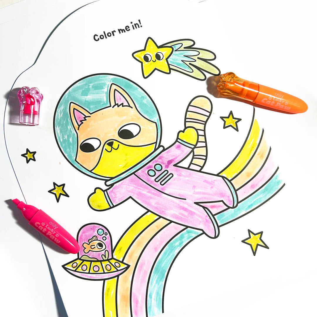 Lucky Cat Paw Scented Neon Highlighters - Set of 6 | OOLY