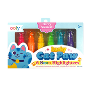 Lucky Cat Paw Scented Neon Highlighters - Set of 6 | OOLY