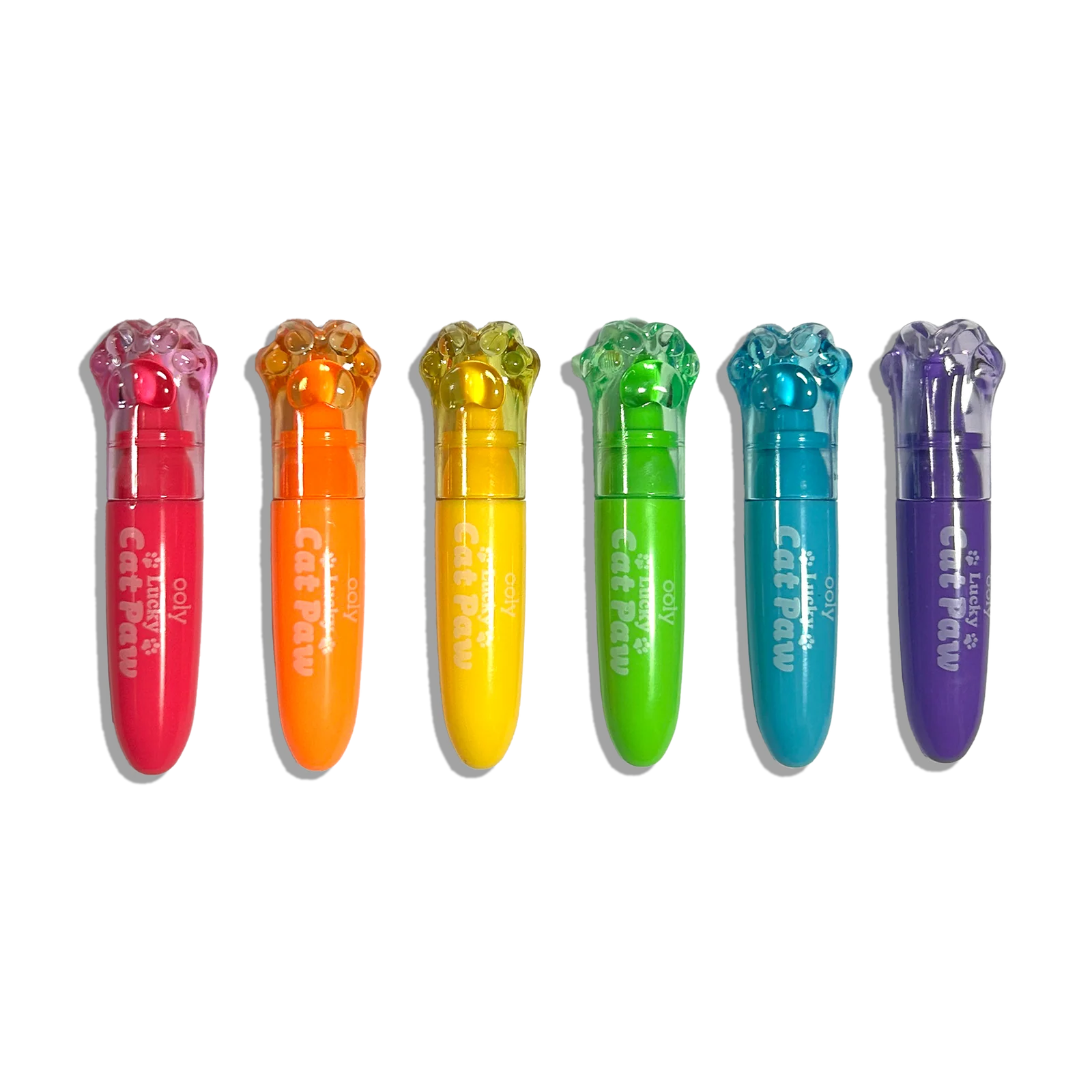 Lucky Cat Paw Scented Neon Highlighters - Set of 6 | OOLY