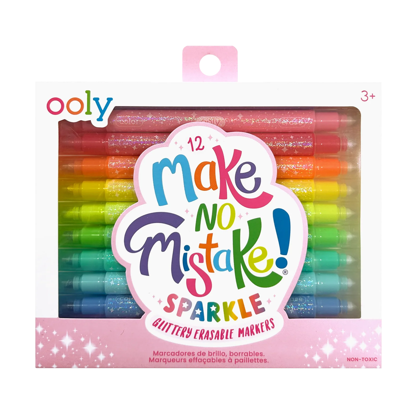 Make No Mistake! Sparkle Glittery Erasable Markers - Set of 12 | OOLY