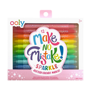 Make No Mistake! Sparkle Glittery Erasable Markers - Set of 12 | OOLY
