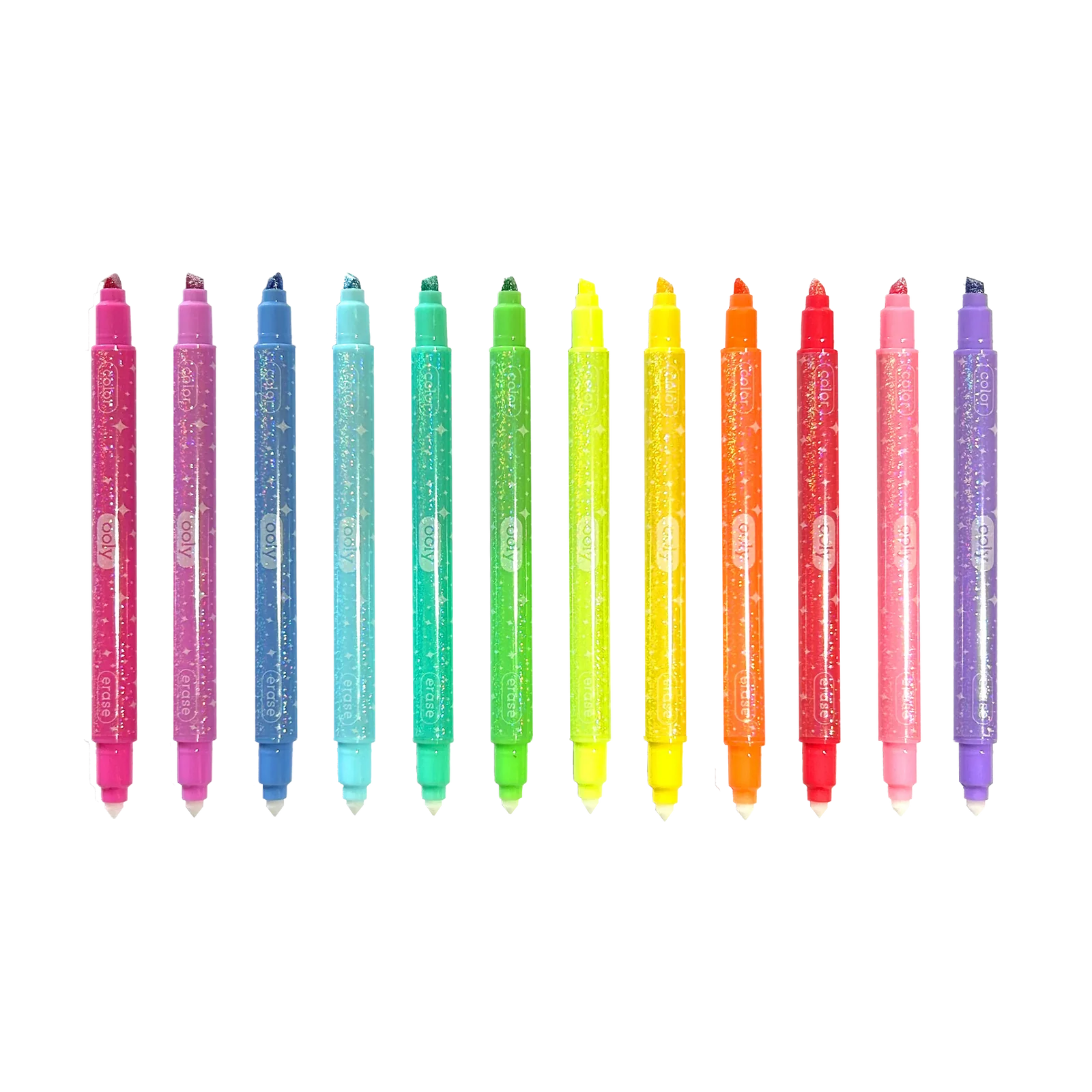 Make No Mistake! Sparkle Glittery Erasable Markers - Set of 12 | OOLY