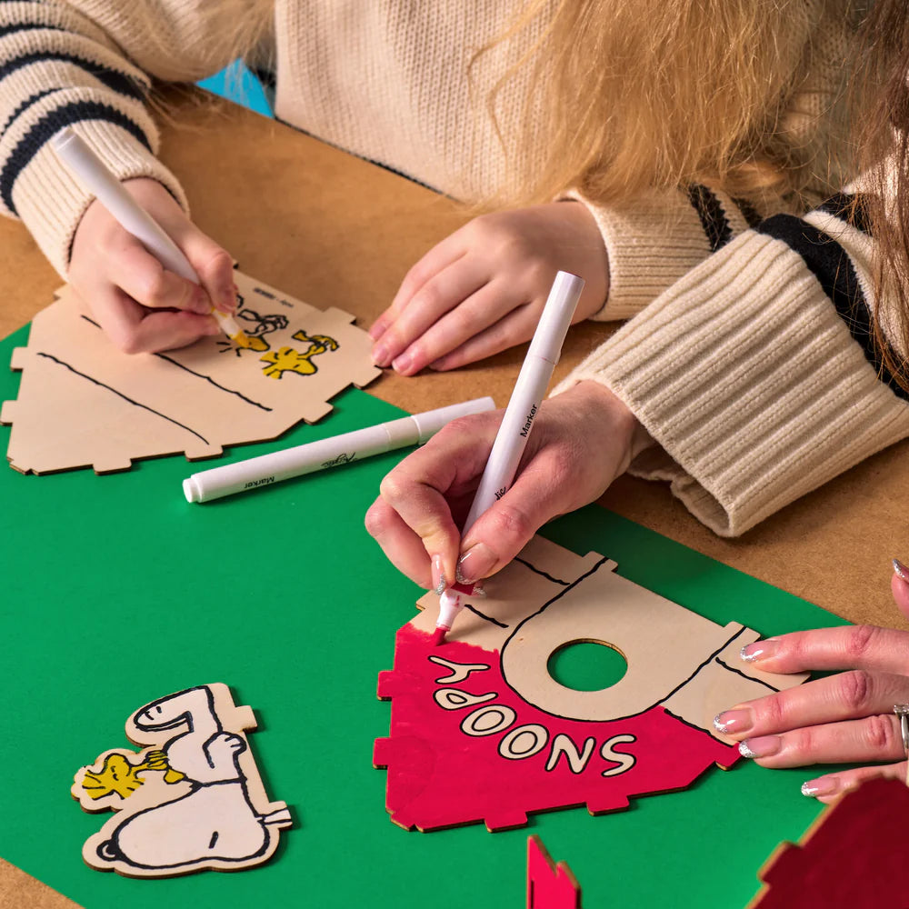 OOLY x Peanuts: Color'in Wooden Birdhouse Kit | OOLY