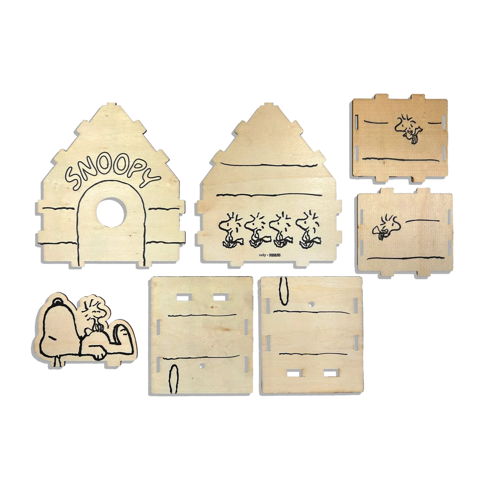 OOLY x Peanuts: Color'in Wooden Birdhouse Kit | OOLY