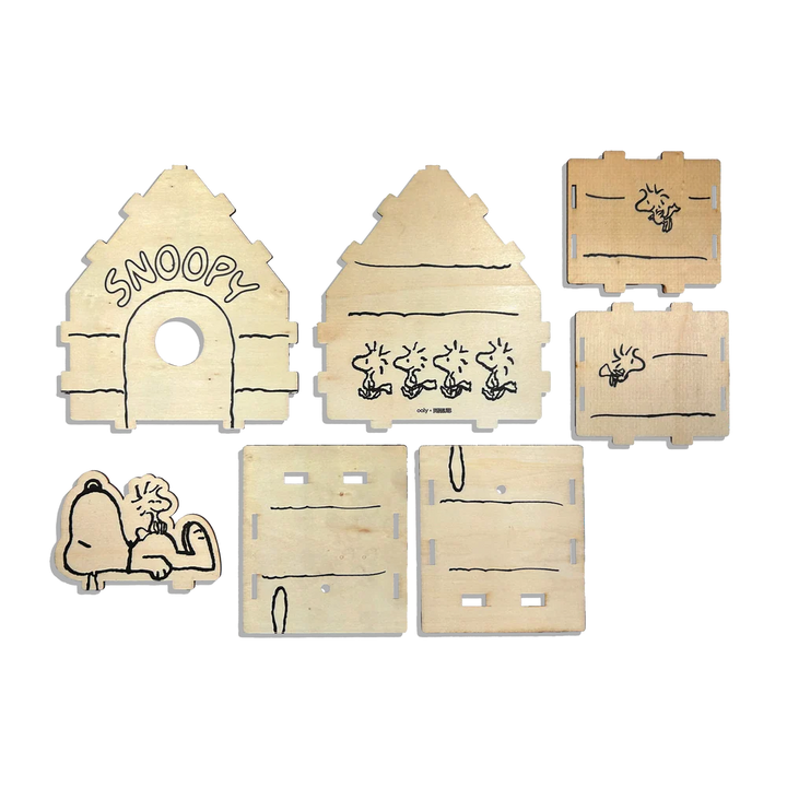 OOLY x Peanuts: Color'in Wooden Birdhouse Kit | OOLY