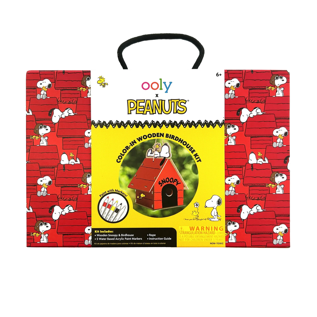 OOLY x Peanuts: Color'in Wooden Birdhouse Kit | OOLY