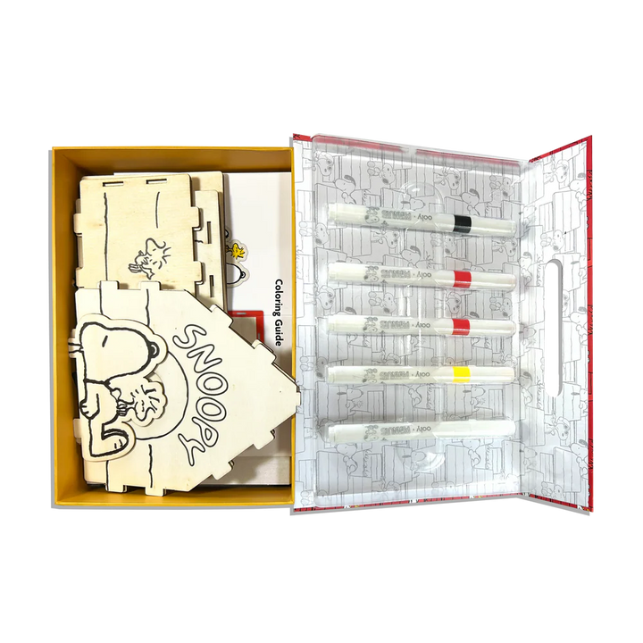 OOLY x Peanuts: Color'in Wooden Birdhouse Kit | OOLY