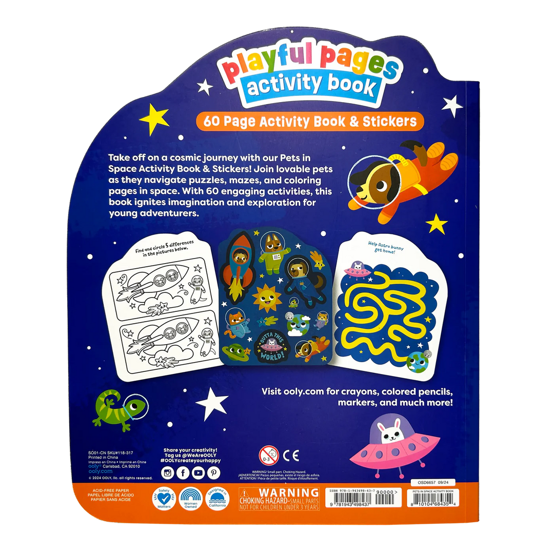 Playful Pages Activity Book - Pets in Space | OOLY