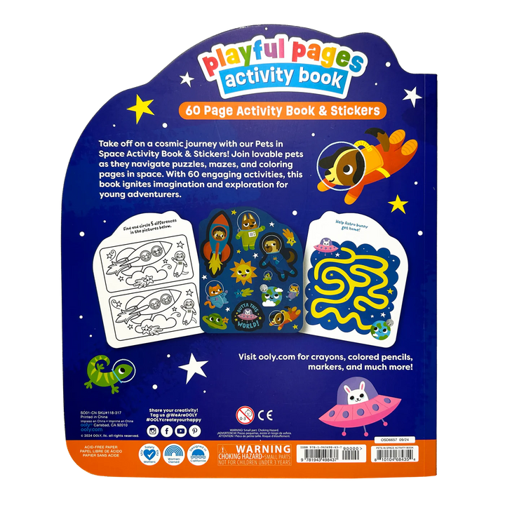 Playful Pages Activity Book - Pets in Space | OOLY