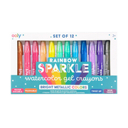 Rainbow Sparkle Metallic Watercolor Gel Crayons - Set of 12 | OOLY