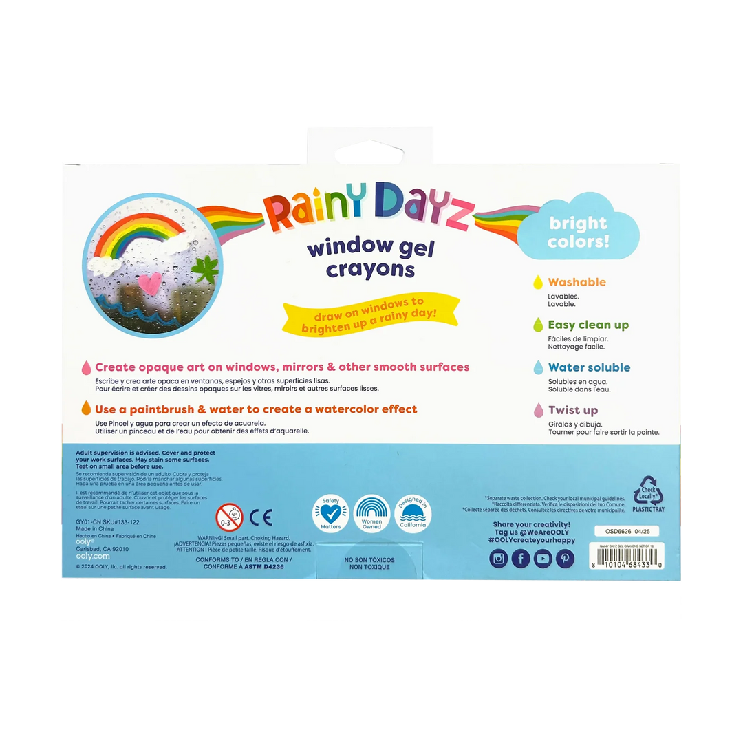 Rainy Dayz Window Gel Crayons - Set of 10 | OOLY