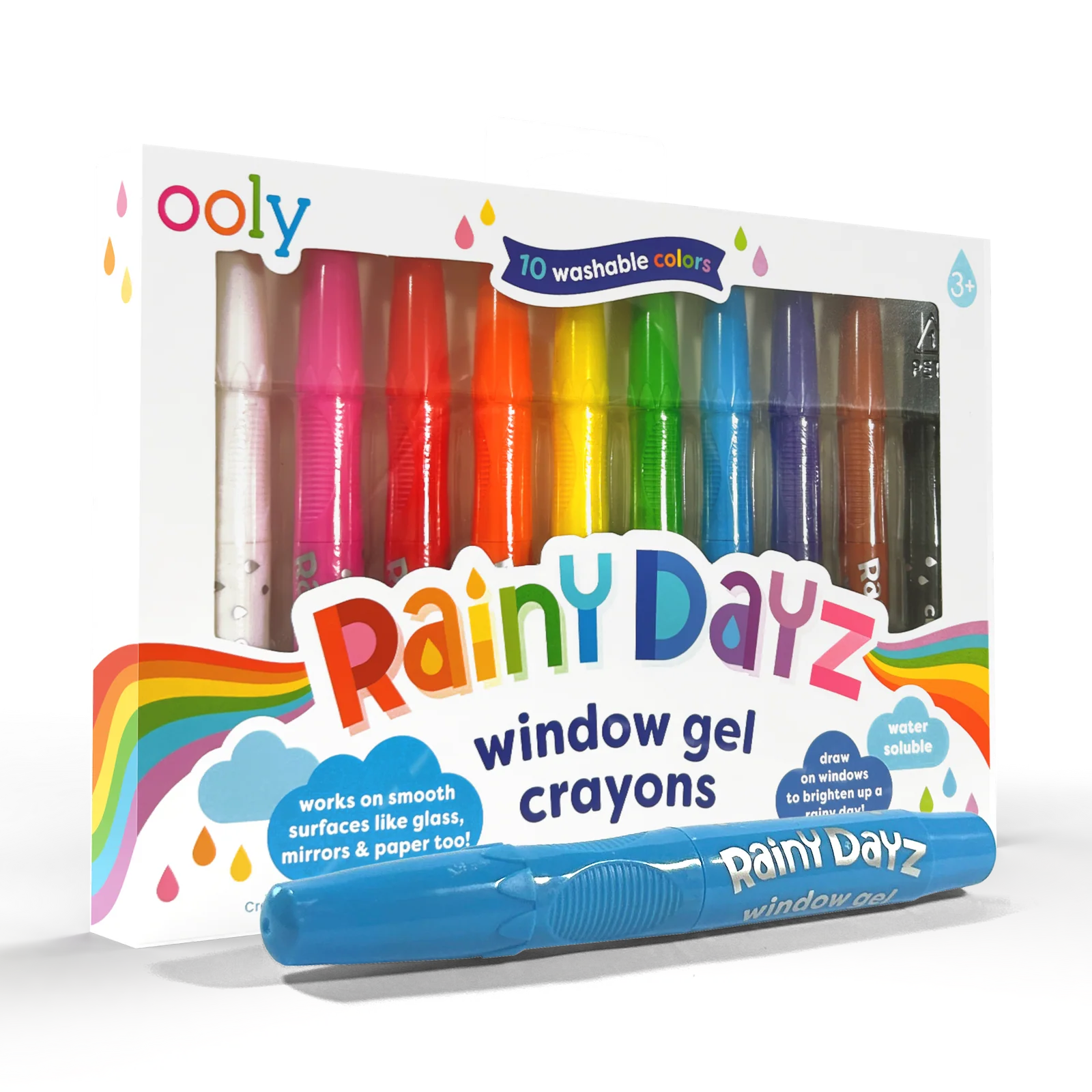 Rainy Dayz Window Gel Crayons - Set of 10 | OOLY