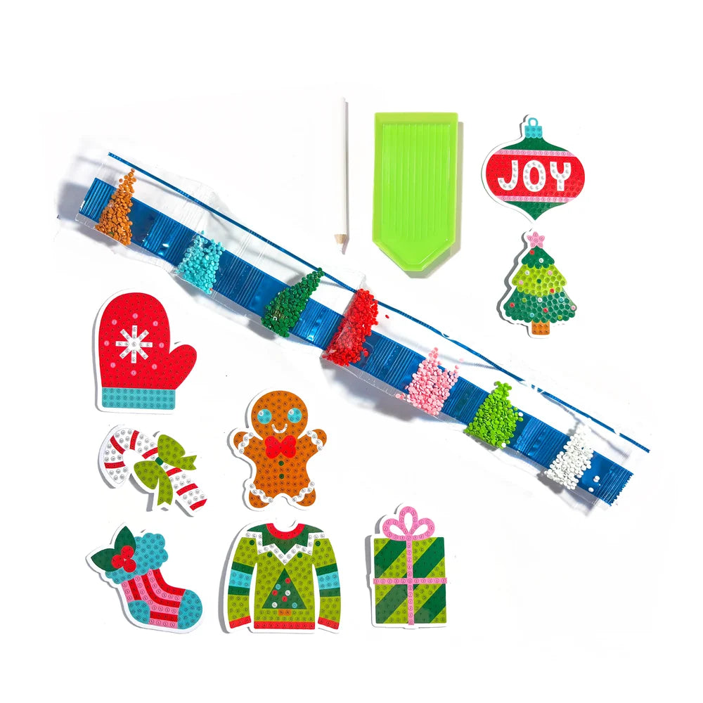 Razzle Dazzle DIY Gem Sticker Kit - Jingle & Joy | OOLY