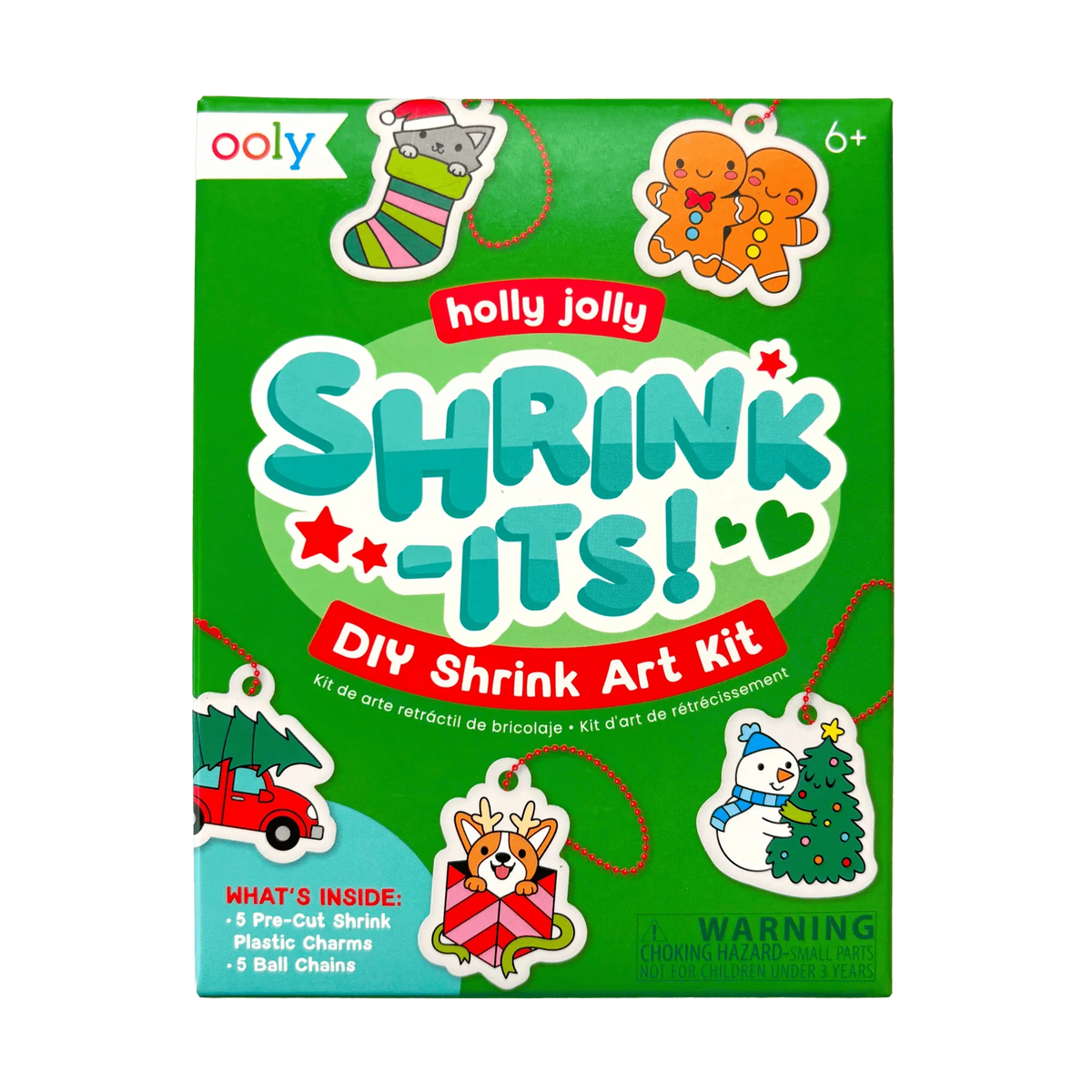 Shrink Its! Mini DIY Shrink Art Kit - Holly Jolly | OOLY