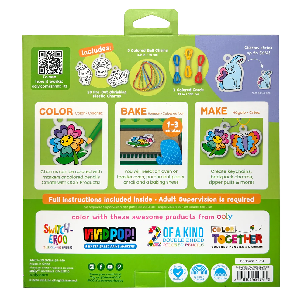 Shrink-Its! D.I.Y. Shrink Art Kit - Garden Pals | OOLY
