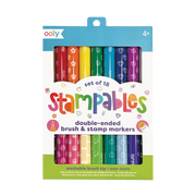 Stampables Double-Ended Stamp & Brush Markers - Set of 18 | OOLY