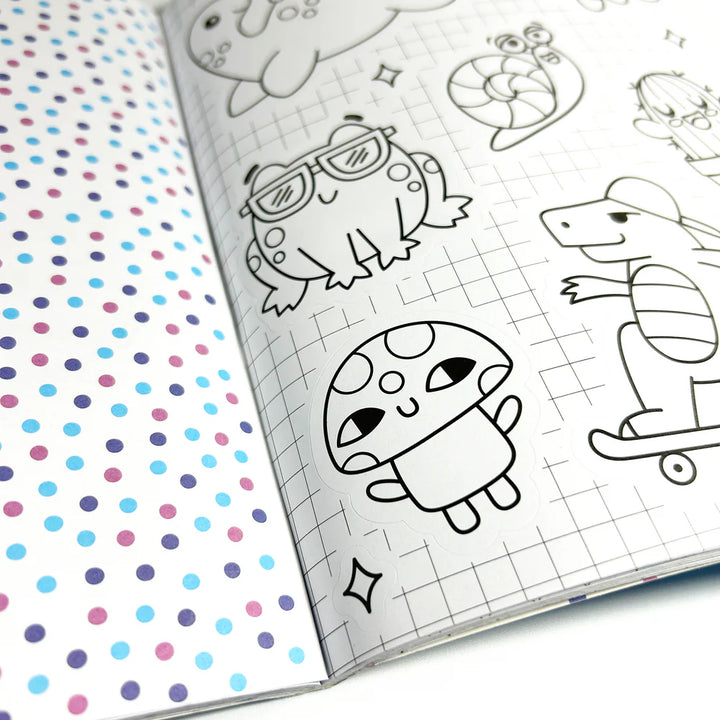 Stickiville Color-In’ Sticker Book: Cute-A-Licious Doodles | OOLY