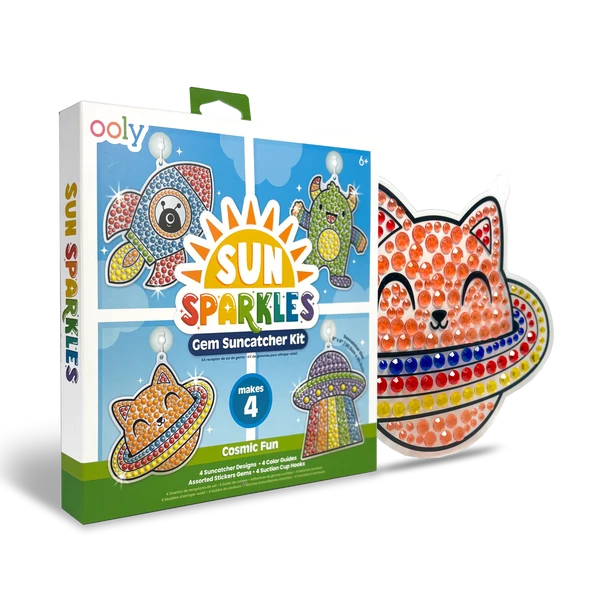 Sun Sparkles Gem Suncatcher Kit - Cosmic Fun - 4 Designs | OOLY