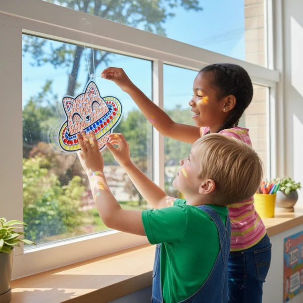 Sun Sparkles Gem Suncatcher Kit - Cosmic Fun - 4 Designs | OOLY