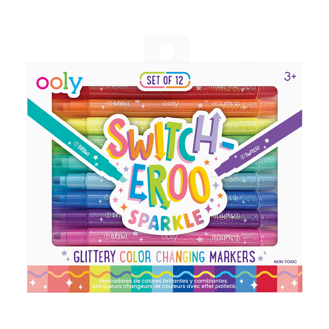 Switch-Eroo Sparkle Glittery Color Changing Markers - Set of 12 | OOLY