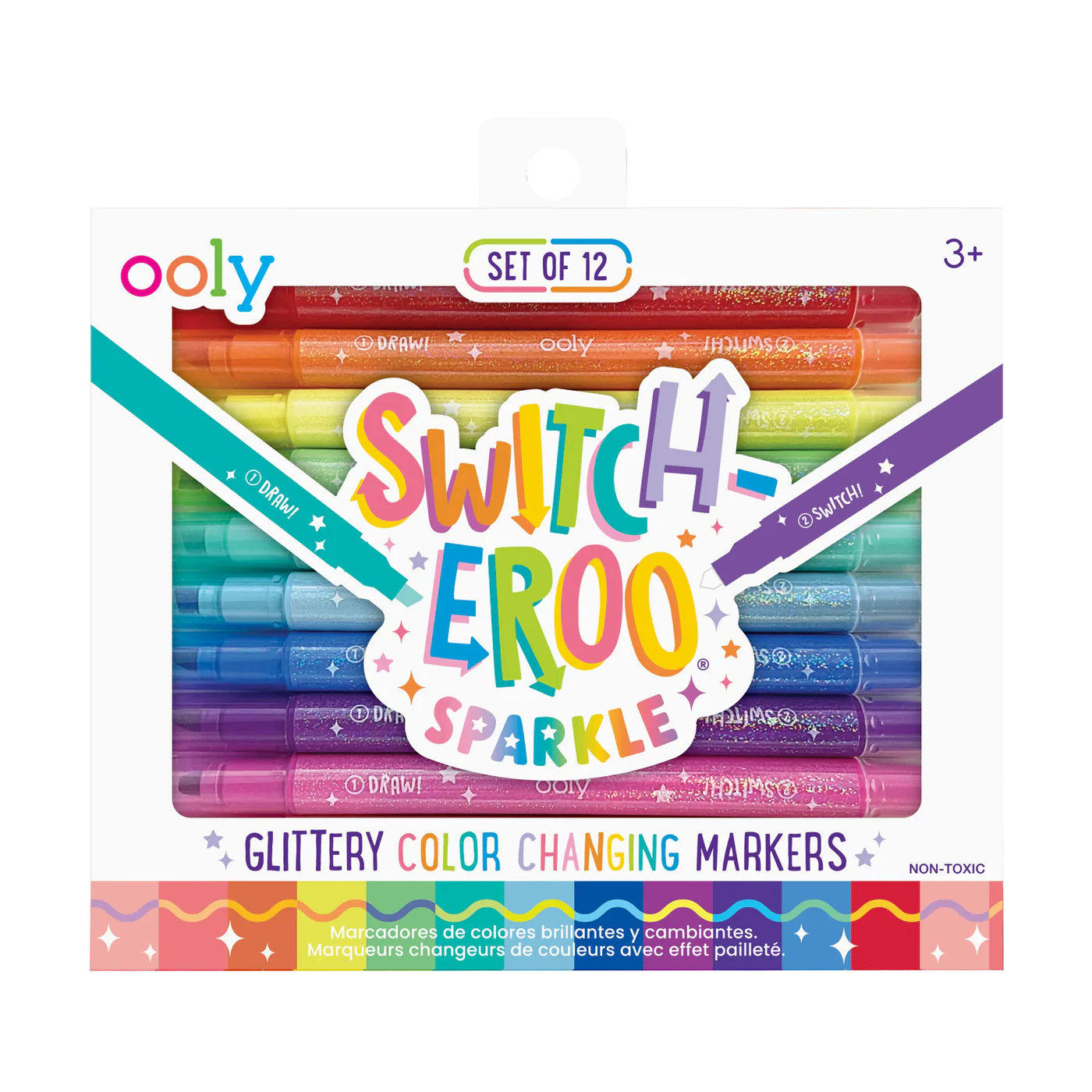 Switch-Eroo Sparkle Glittery Color Changing Markers - Set of 12 | OOLY