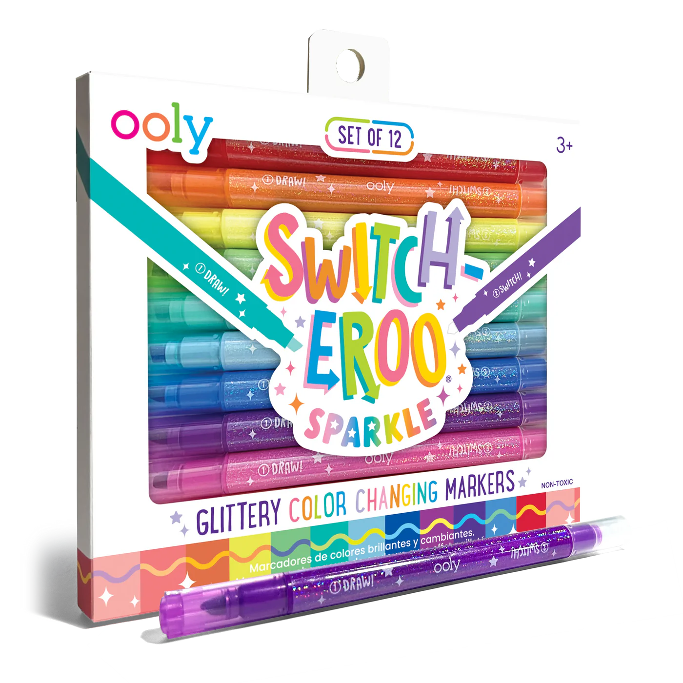Switch-Eroo Sparkle Glittery Color Changing Markers - Set of 12 | OOLY