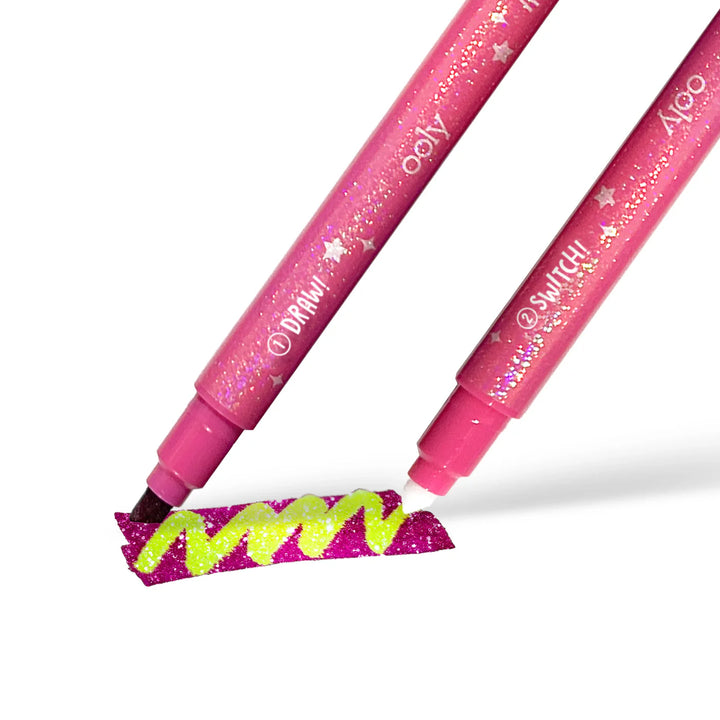 Switch-Eroo Sparkle Glittery Color Changing Markers - Set of 12 | OOLY