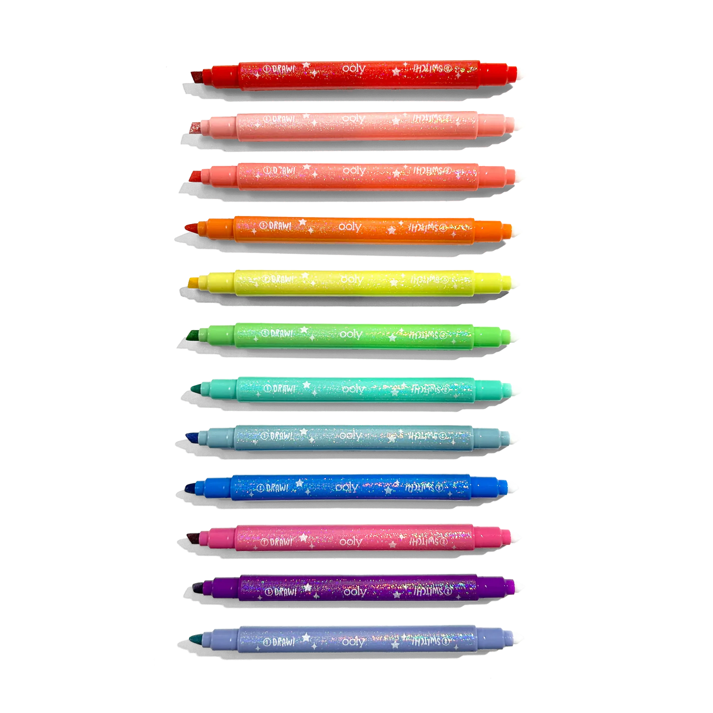 Switch-Eroo Sparkle Glittery Color Changing Markers - Set of 12 | OOLY