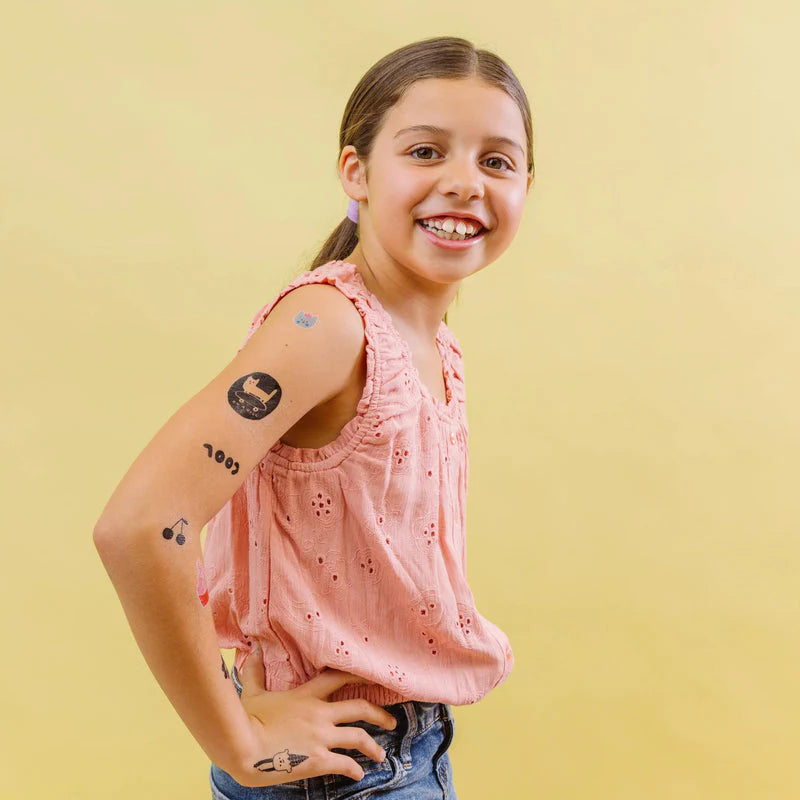 Tattoo-Palooza x Suzy Ultman: Temporary Tattoos Mini Pack - Pawsitive Cats | OOLY