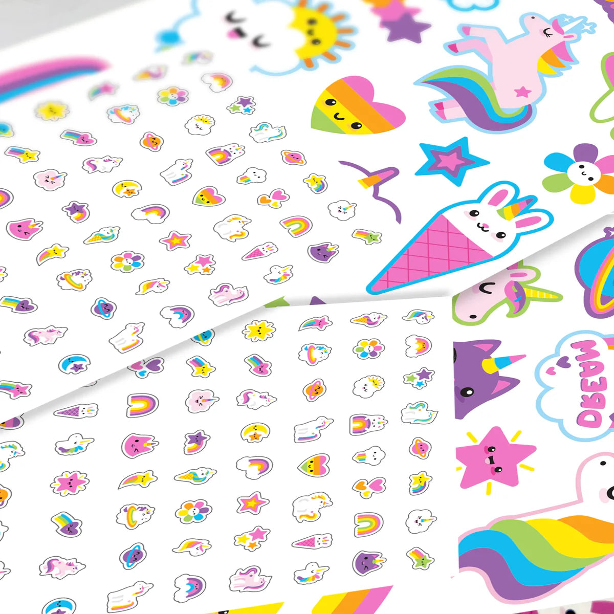 Tattoo-Palooza Temporary Tattoos & Nail Stickers - Unicorns & Rainbows | OOLY
