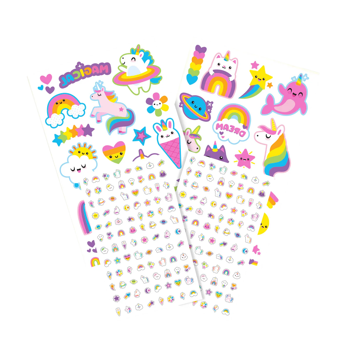 Tattoo-Palooza Temporary Tattoos & Nail Stickers - Unicorns & Rainbows | OOLY