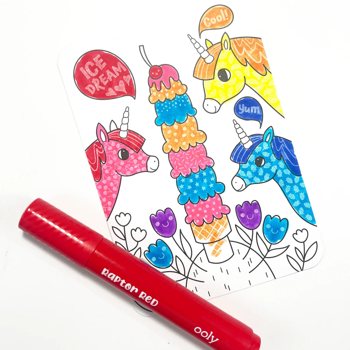 Undercover Art Hidden Pattern Coloring Activity Art Cards - Unicorn Friends | OOLY