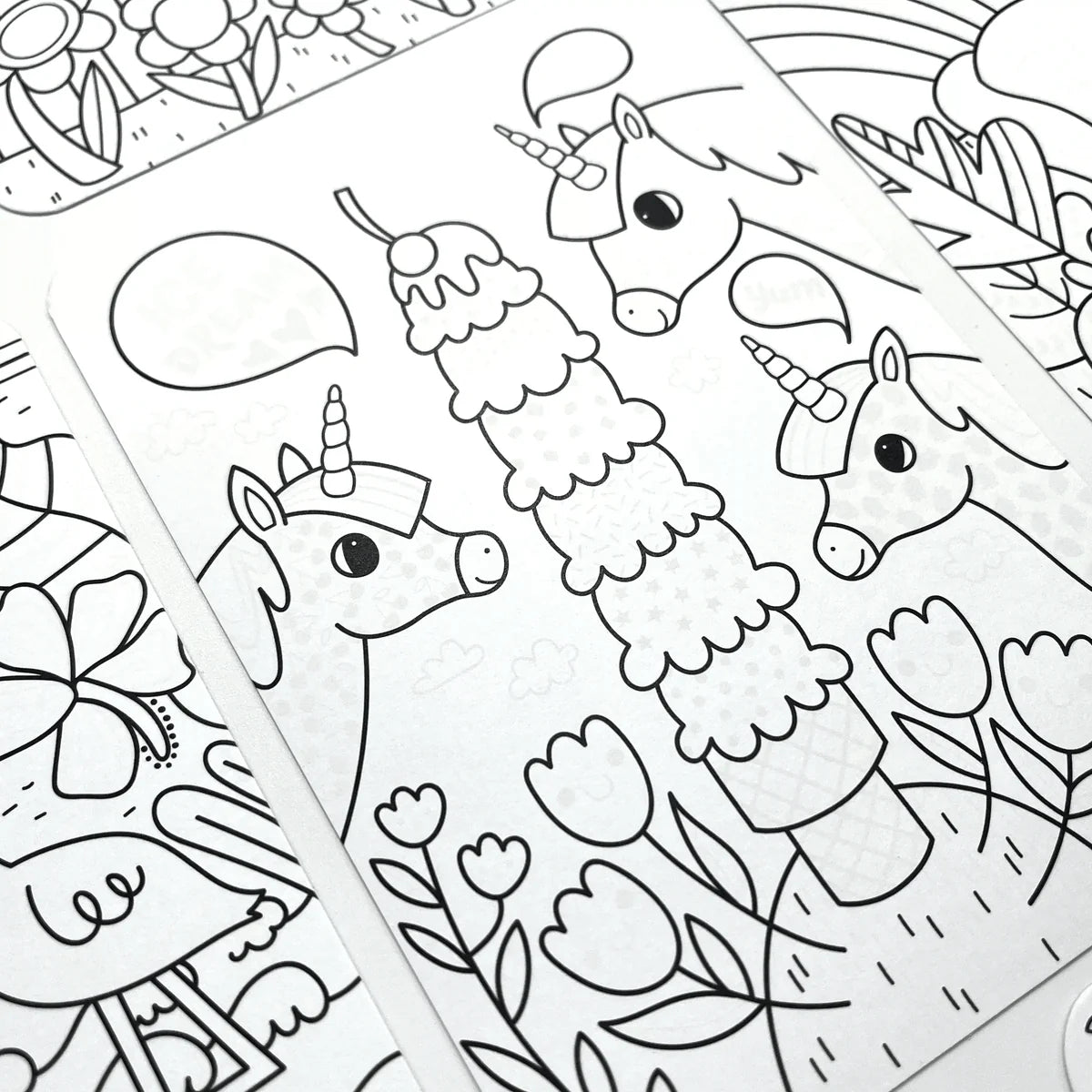 Undercover Art Hidden Pattern Coloring Activity Art Cards - Unicorn Friends | OOLY